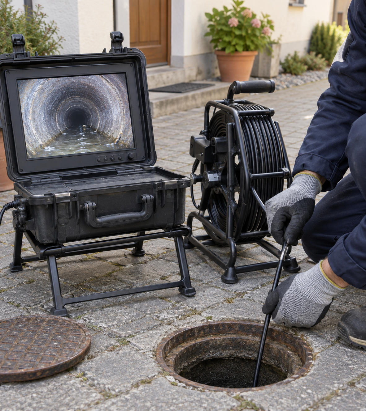 Cserélendő helyőrző kép csatornavizsgálatról